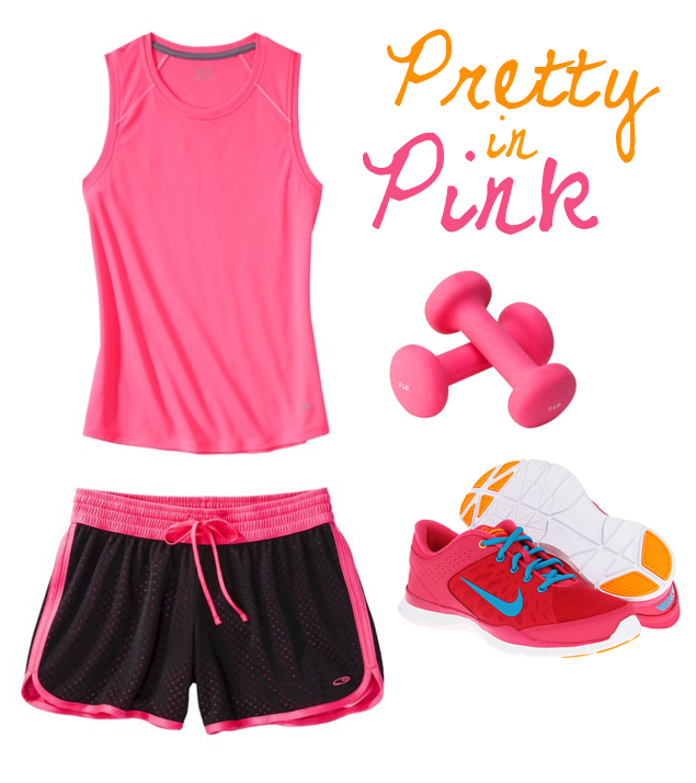 pretty in pink workout outfit